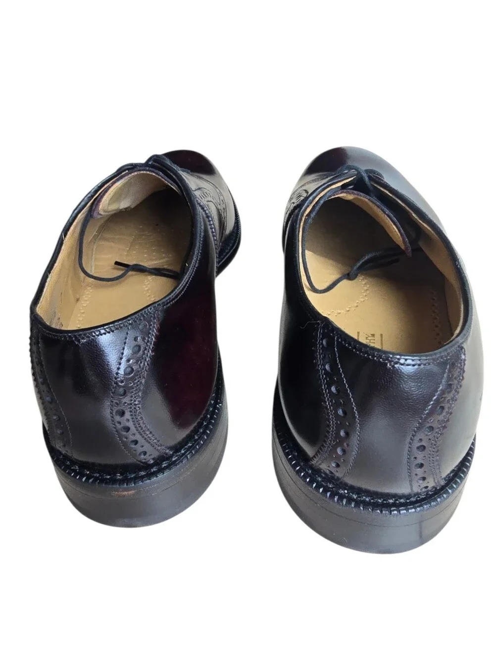 NEW Vintage Johnston & Murphy Aristocraft Burgundy/Black Leather Saddle Oxfords